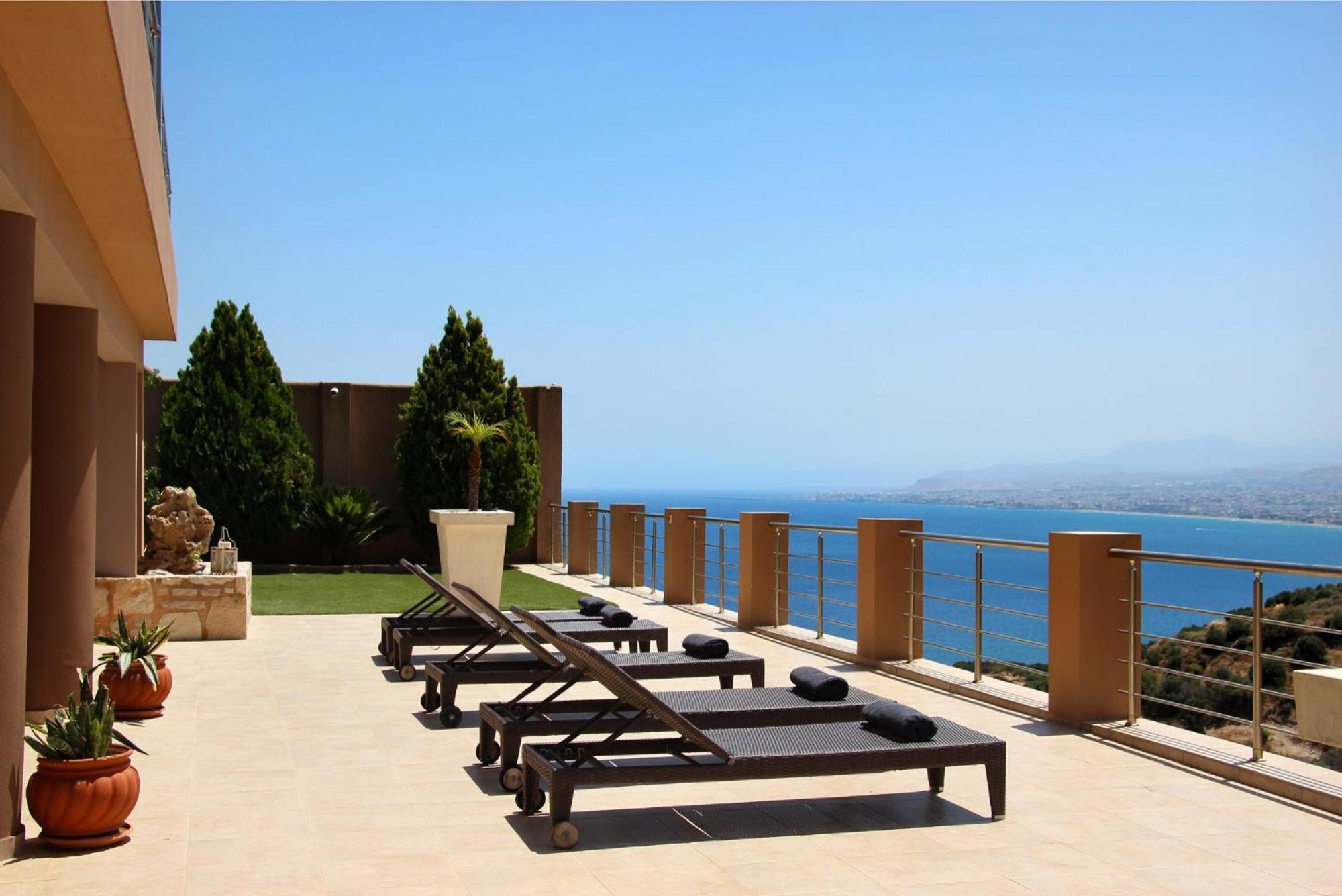 Villa Superb Yiorgos - Heated Pool Jacuzzi - Seaview Héraklion